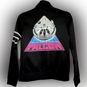 Disney Parks Star Wars Millennium Falcon Track Women's Black Jacket Size X-Small